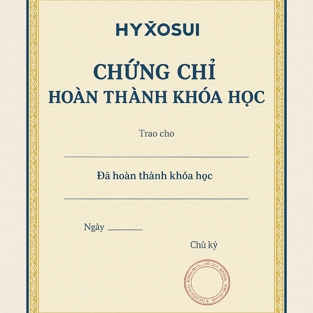 Mẫu chứng chỉ